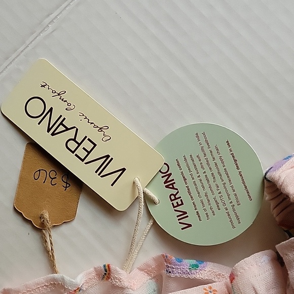 Viverano Organic Comfort Ruffle & Tie Back Romper (Organic Muslin) - Picture 3 of 9